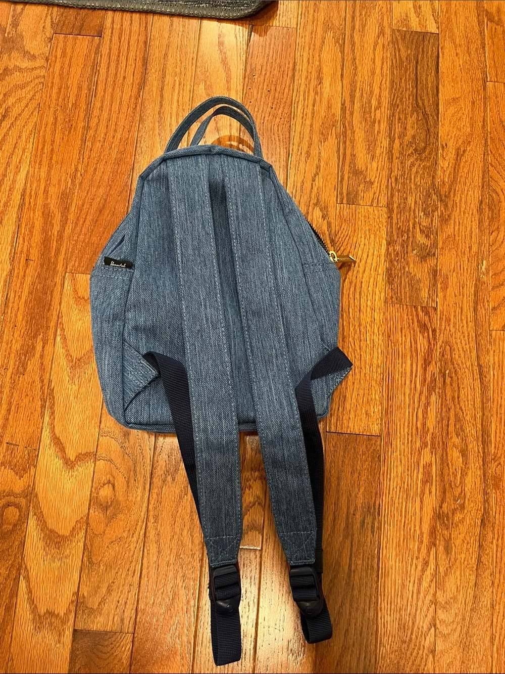 Herschel Supply Company Denim Blue Mini Backpack with Gold Hardware